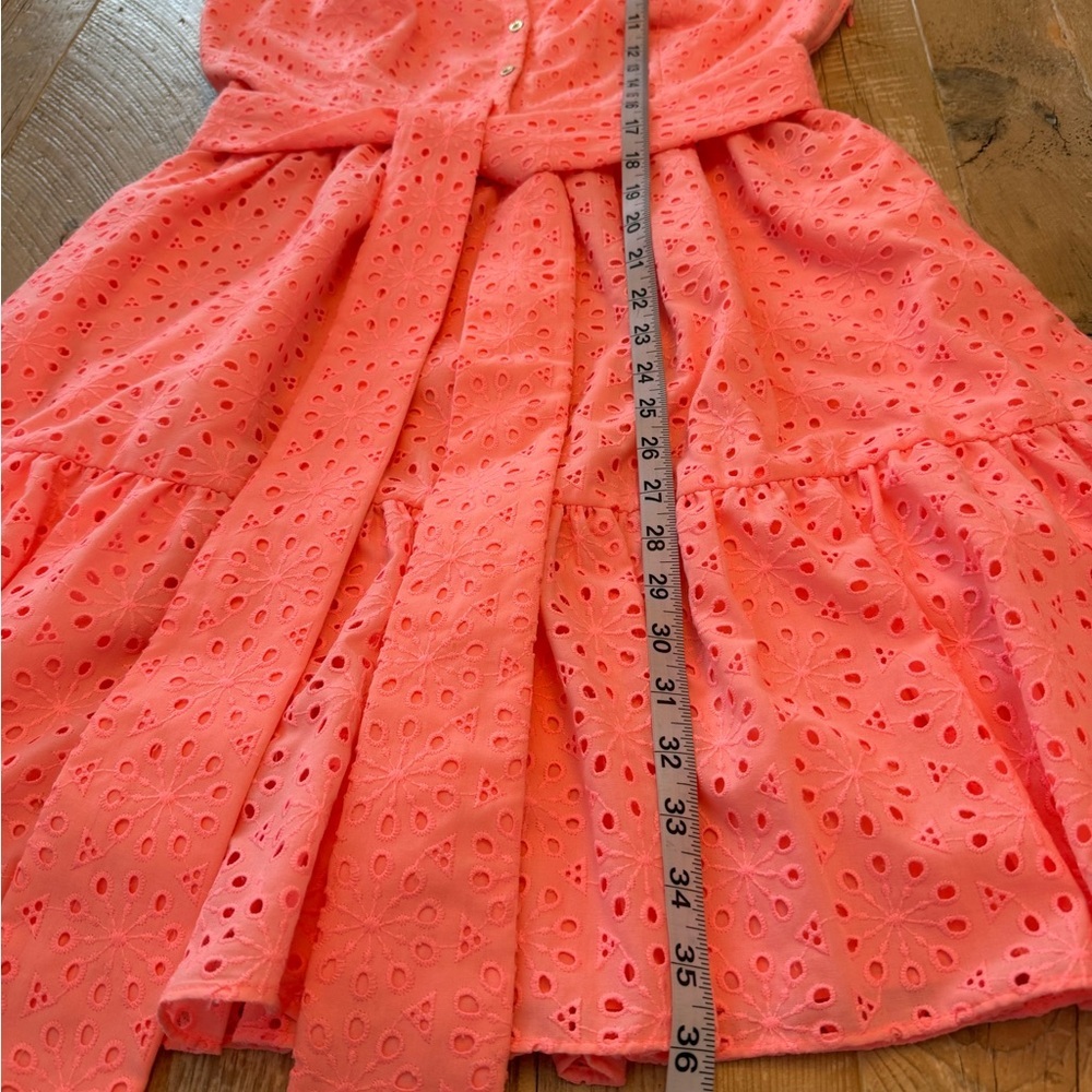 Lilly Pulitzer Shelona Coral Neon Sunburst Dress 10 - Picture 9 of 12